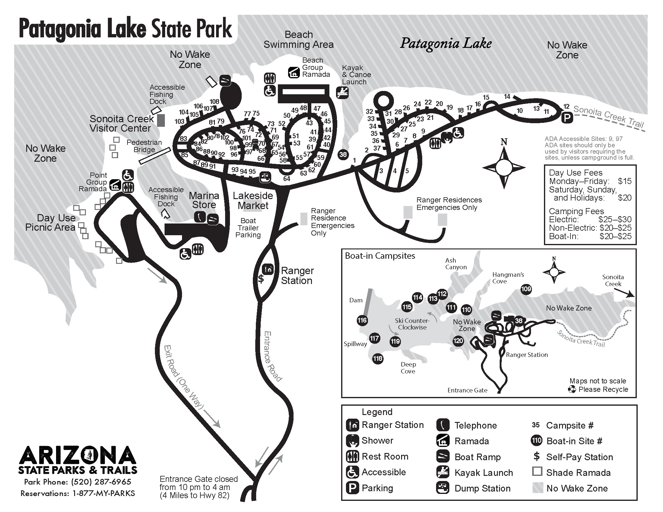 Patagonia Lake State Park Map